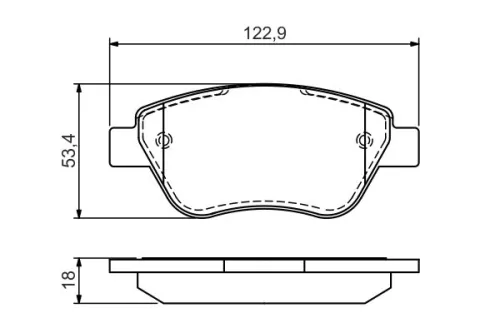 BOSCH Brake Pad Set, disc brake (0986494132)