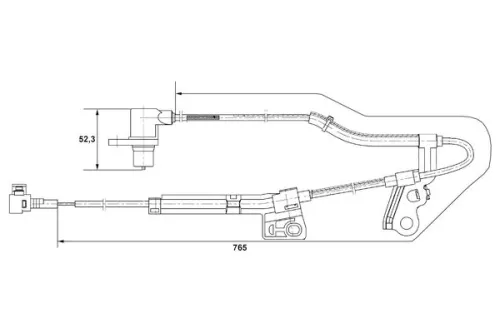 BOSCH Sensor, wheel speed (0265006677)