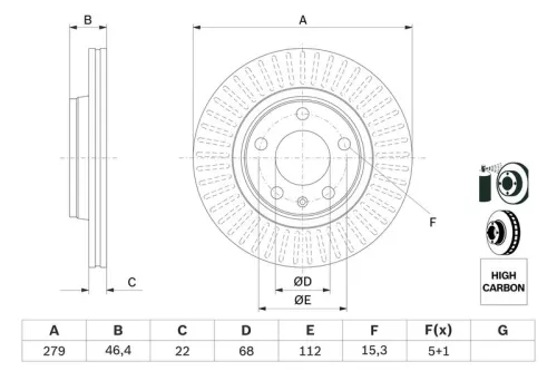 BOSCH Brake Disc (0986478869)