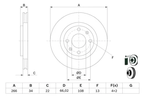 BOSCH Brake Disc (0986478618)