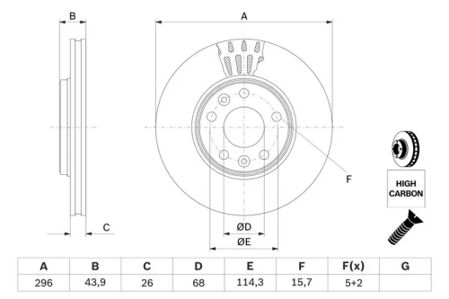 BOSCH Brake Disc (0986479551)