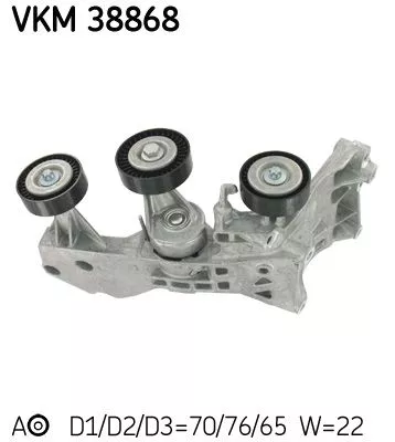 SKF Belt Tensioner, V-ribbed belt (VKM38868)