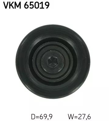 SKF Deflection/Guide Pulley, V-ribbed belt (VKM65019)