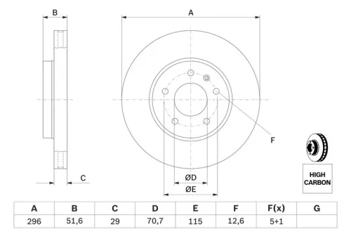 BOSCH Brake Disc (0986479267)