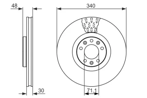BOSCH Brake Disc (0986479092)