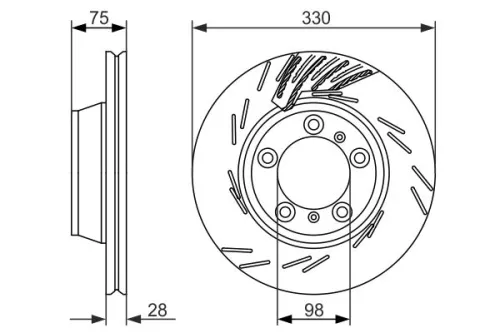 BOSCH Brake Disc (0986479732)