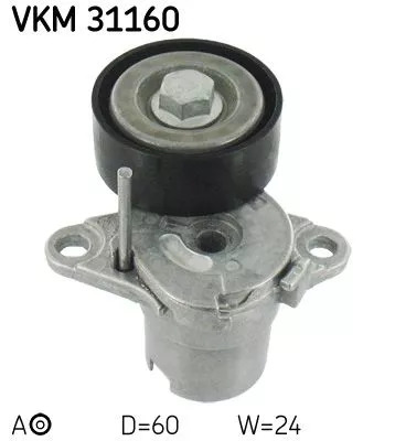SKF Belt Tensioner, V-ribbed belt (VKM31160)