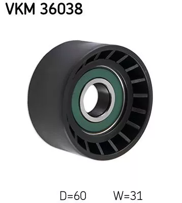 Deflection/Guide Pulley, V-ribbed belt
