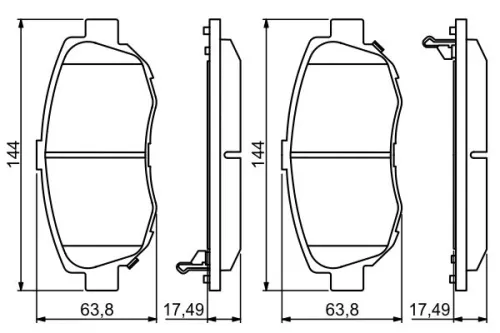 BOSCH Brake Pad Set, disc brake (0986494211)