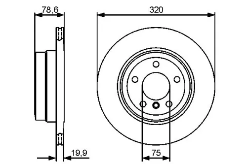 BOSCH Brake Disc (0986479442)
