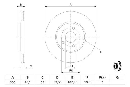 BOSCH Brake Disc (0986479B44)