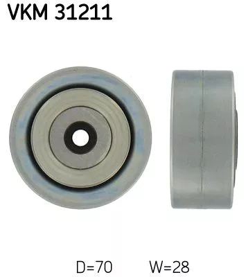 SKF Deflection/Guide Pulley, V-ribbed belt (VKM31211)