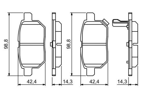 BOSCH Brake Pad Set, disc brake (0986494255)