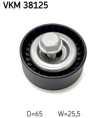 SKF Deflection/Guide Pulley, V-ribbed belt (VKM38125)