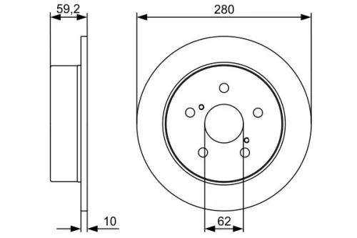 BOSCH Brake Disc (0986479520)