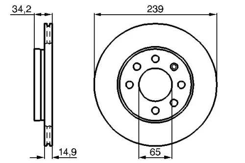 BOSCH Brake Disc (0986479B42)