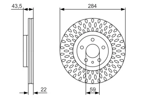 BOSCH Brake Disc (0986479558)