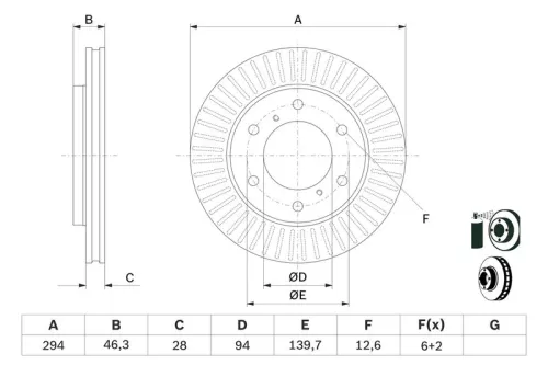 BOSCH Brake Disc (0986479704)
