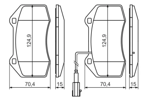 BOSCH Brake Pad Set, disc brake (0986494228)