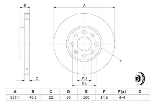 BOSCH Brake Disc (0986479B89)