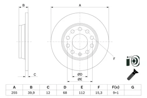 BOSCH Brake Disc (0986478987)