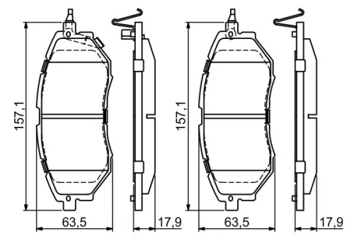 BOSCH Brake Pad Set, disc brake (0986494679)