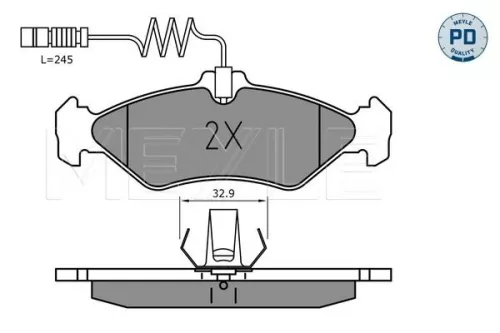 MEYLE Brake Pad Set, disc brake (0252162117/PD)
