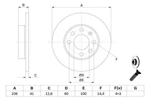 BOSCH Brake Disc (0986479B20)