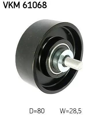 SKF Deflection/Guide Pulley, V-ribbed belt (VKM61068)
