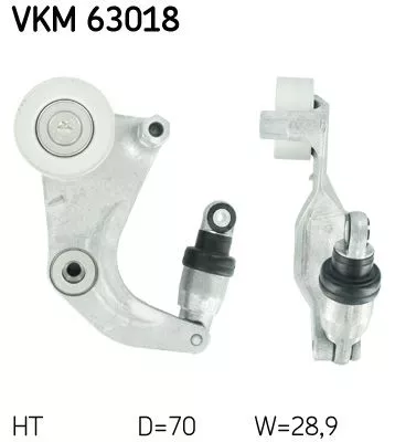 SKF Belt Tensioner, V-ribbed belt (VKM63018)