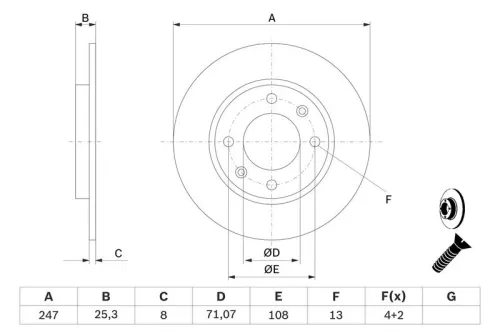 BOSCH Brake Disc (0986479B35)