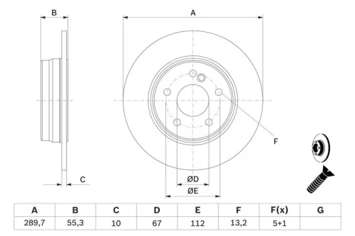 BOSCH Brake Disc (0986479B41)