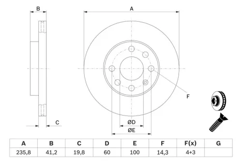 BOSCH Brake Disc (0986479B84)