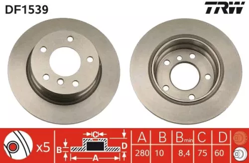 TRW Brake Disc (DF1539)