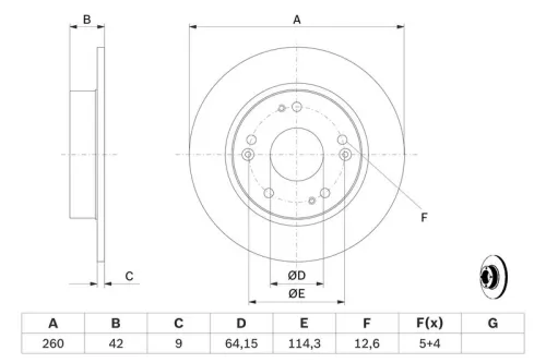 BOSCH Brake Disc (0986479C63)