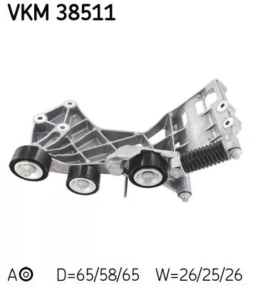SKF Belt Tensioner, V-ribbed belt (VKM38511)