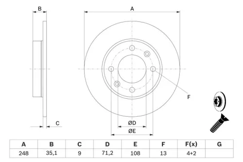 BOSCH Brake Disc (0986479B40)