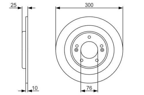 BOSCH Brake Disc (0986479A46)
