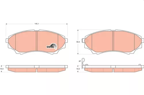 Brake Pad Set, disc brake
