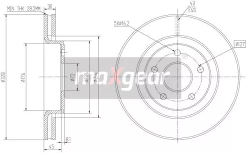MAXGEAR Brake Disc (19-2323)
