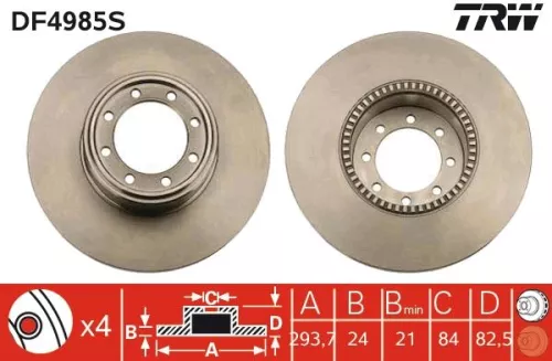 TRW Brake Disc (DF4985S)