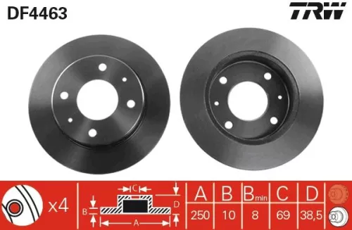 TRW Brake Disc (DF4463)