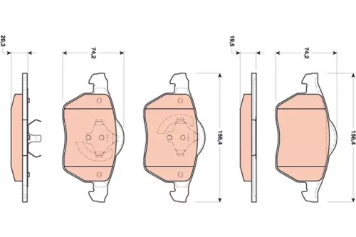 TRW Brake Pad Set, disc brake (GDB1717)