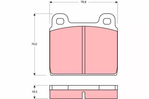 TRW Brake Pad Set, disc brake (GDB407)