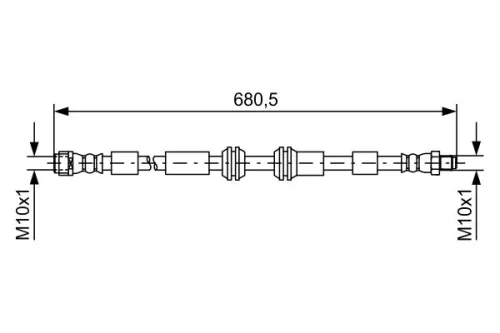 BOSCH Brake Hose (1987481734)