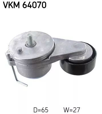 SKF Belt Tensioner, V-ribbed belt (VKM64070)