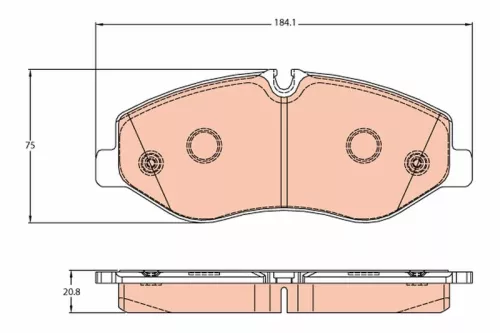 TRW Brake Pad Set, disc brake (GDB2103)