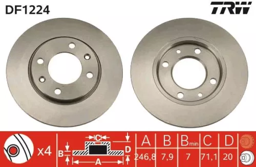 TRW Brake Disc (DF1224)