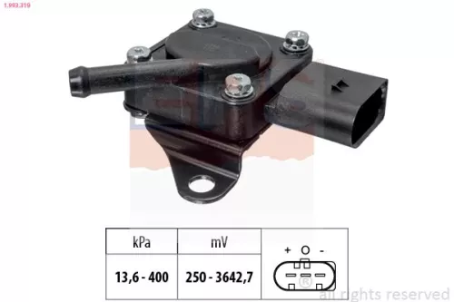 Sensor, exhaust pressure