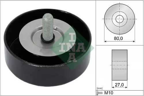 Deflection/Guide Pulley, V-ribbed belt